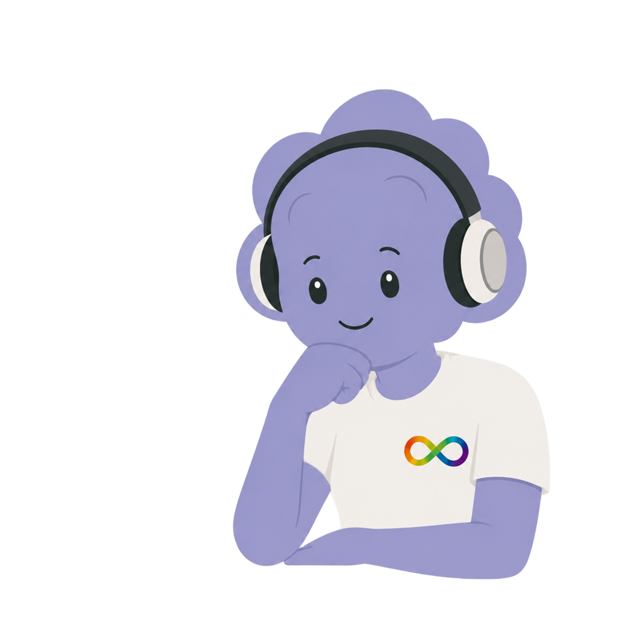MindyPlay mascot listening with headphones